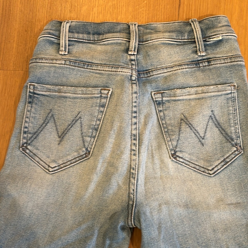MOTHER Light Blue Ankle & Cropped Jeans